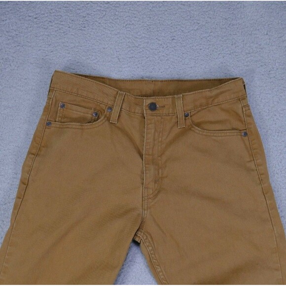 Levi's 513 Jeans Men's 32x29 Straight Fit Flex Stretch Brown Beige - Picture 3 of 15